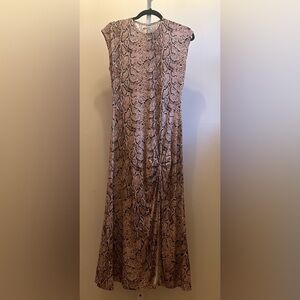 RARE Reformation Snake Print Midi Dress M Tencel Spandex Sexy All Season Classic